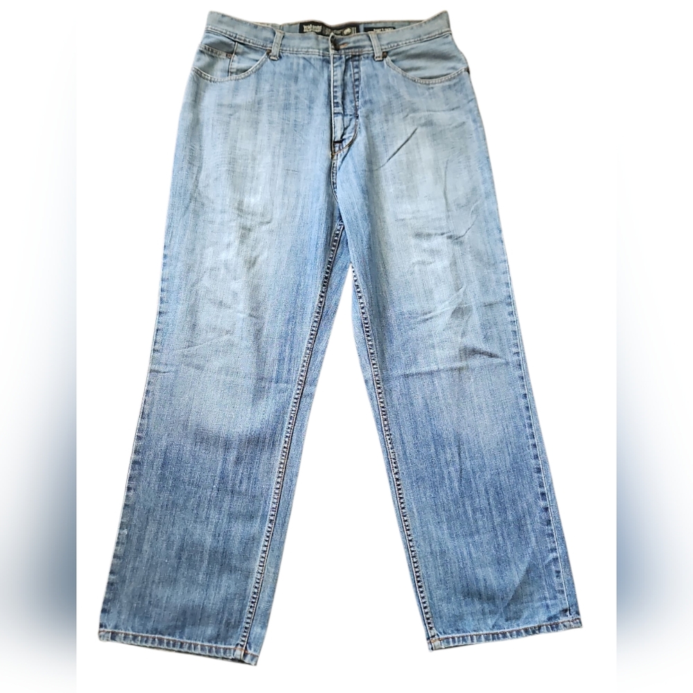 Ecko Unlimited Vintage Jeans Baggy 5-pocket Loose Fit Blue Denim Mens W36 L31